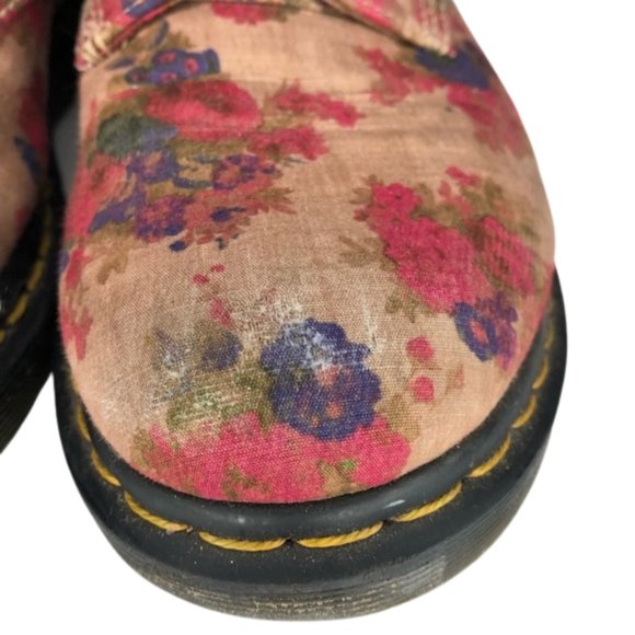 Dr. Martens Castel Floral Canvas Combat Boots - 10 - Picture 16 of 16